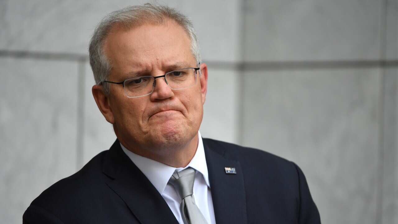 Prime Minister Scott Morrison speaks to the media during a press conference at Parliament House in Canberra, Friday, September 4, 2020. (AAP Image/Mick Tsikas) NO ARCHIVING