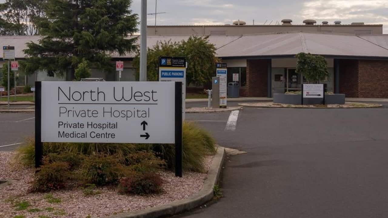 The North West Private Hospital is one of two hospitals closed in Burnie because of a coronavirus outbreak.