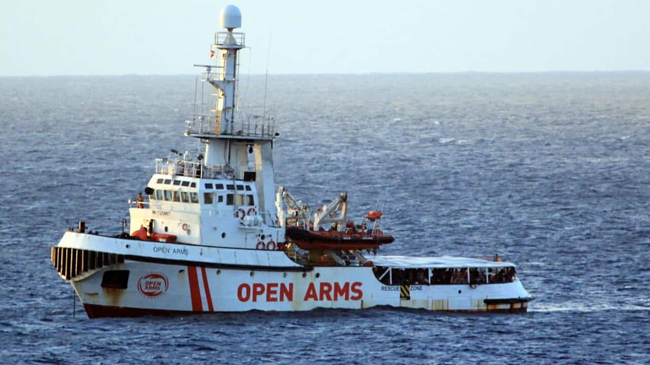 Spanish humanitarian ship Open Arms (AAP)
