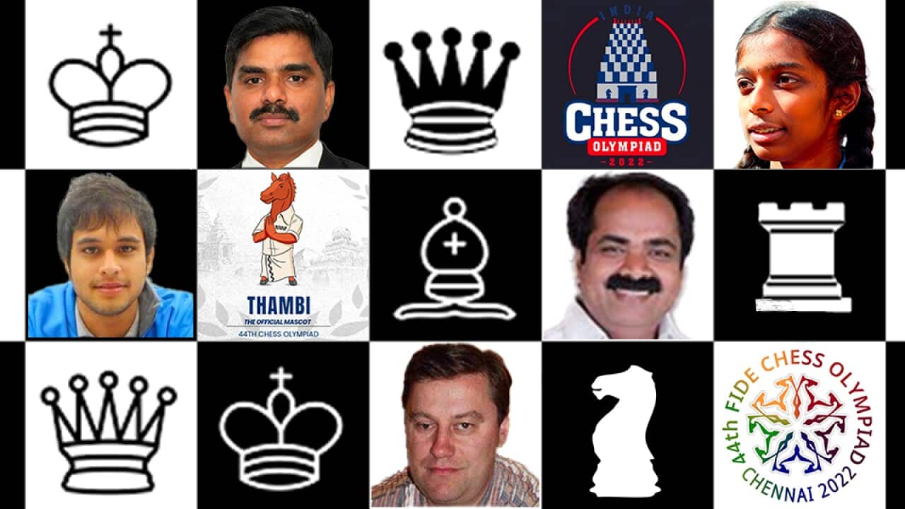 Chess Olympiad, featuring Tamil Nadu Minister for Sports Siva V Meyyanathan, Deputy Chief Arbiter at FIDE, Gopakumar Sudhakaran, Chess players - Vaishali Rameshbabu, Samant Subramaniam, and Leonid Sandler.
