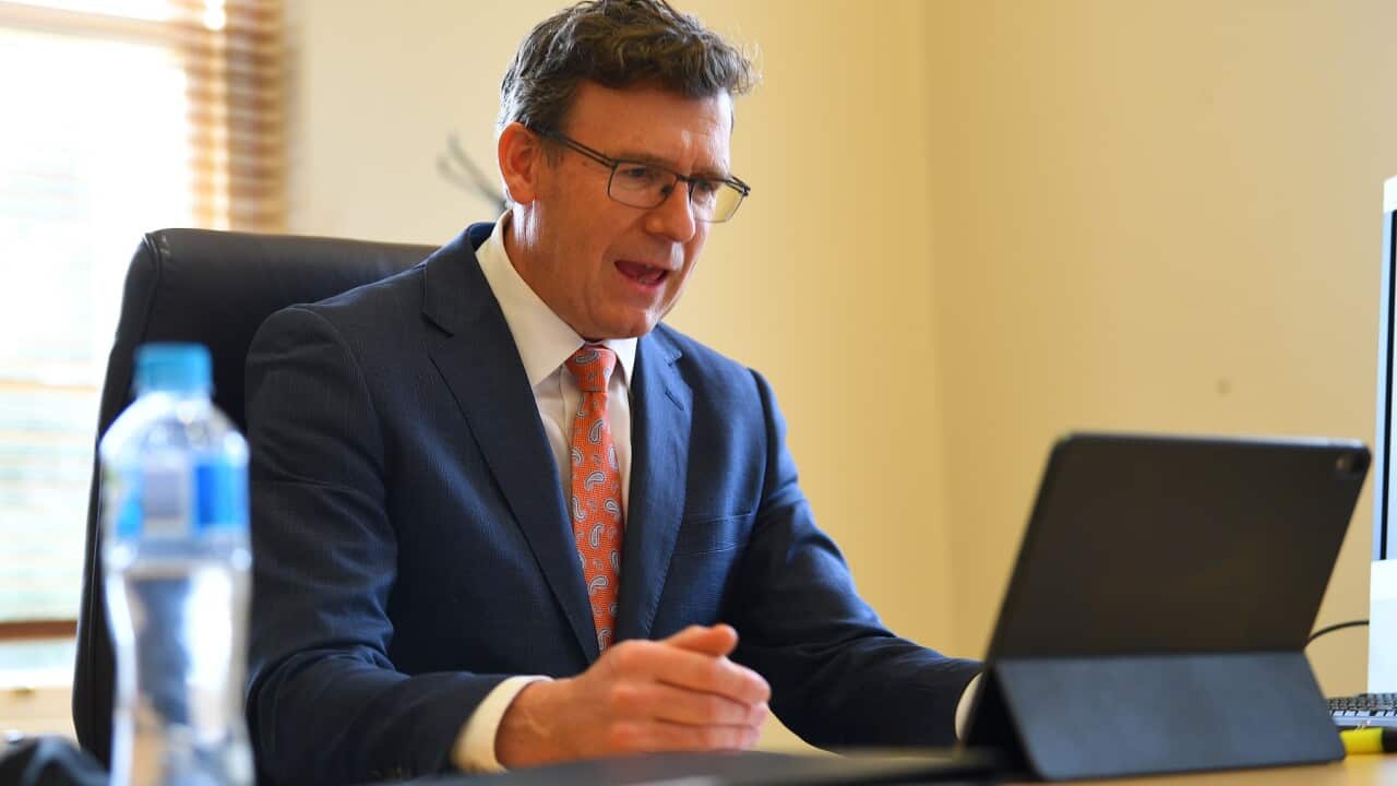 Acting immigration minister Alan Tudge announces the new Citizenship test (AAP).