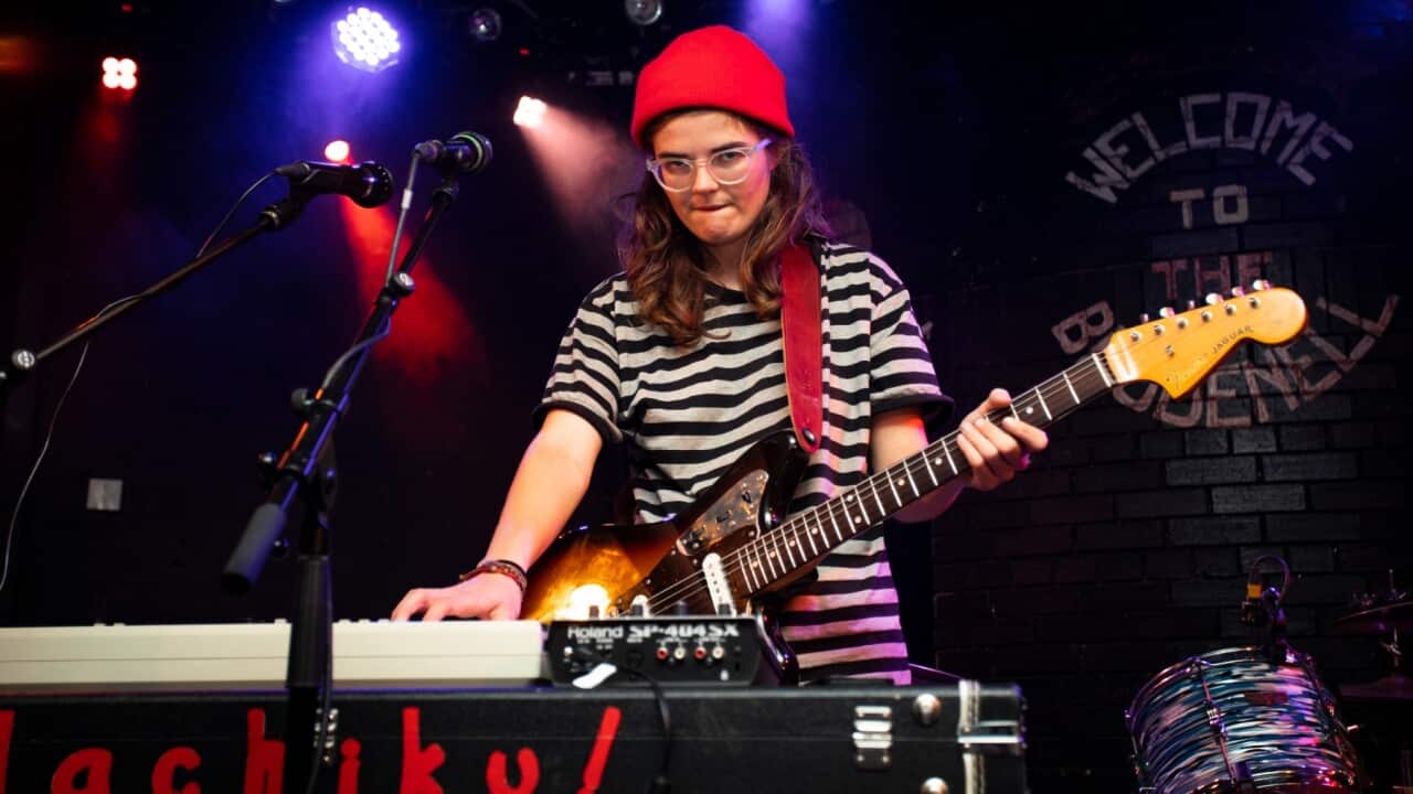 Hachiku performs live on stage at Brudenell Social Club on October 22, 2018 in Leeds, England. (Photo by Andrew Benge/Redferns)