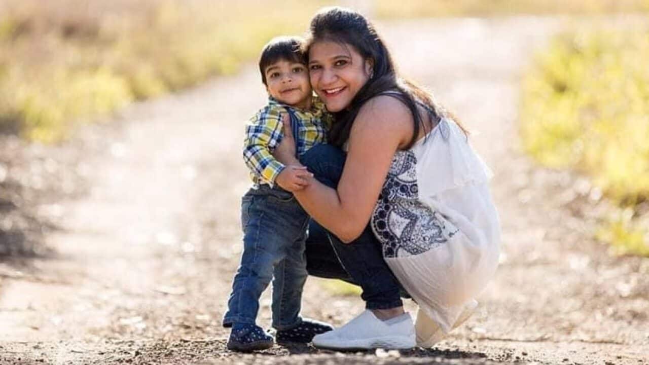 Rajshree Patel with her son Neevan.