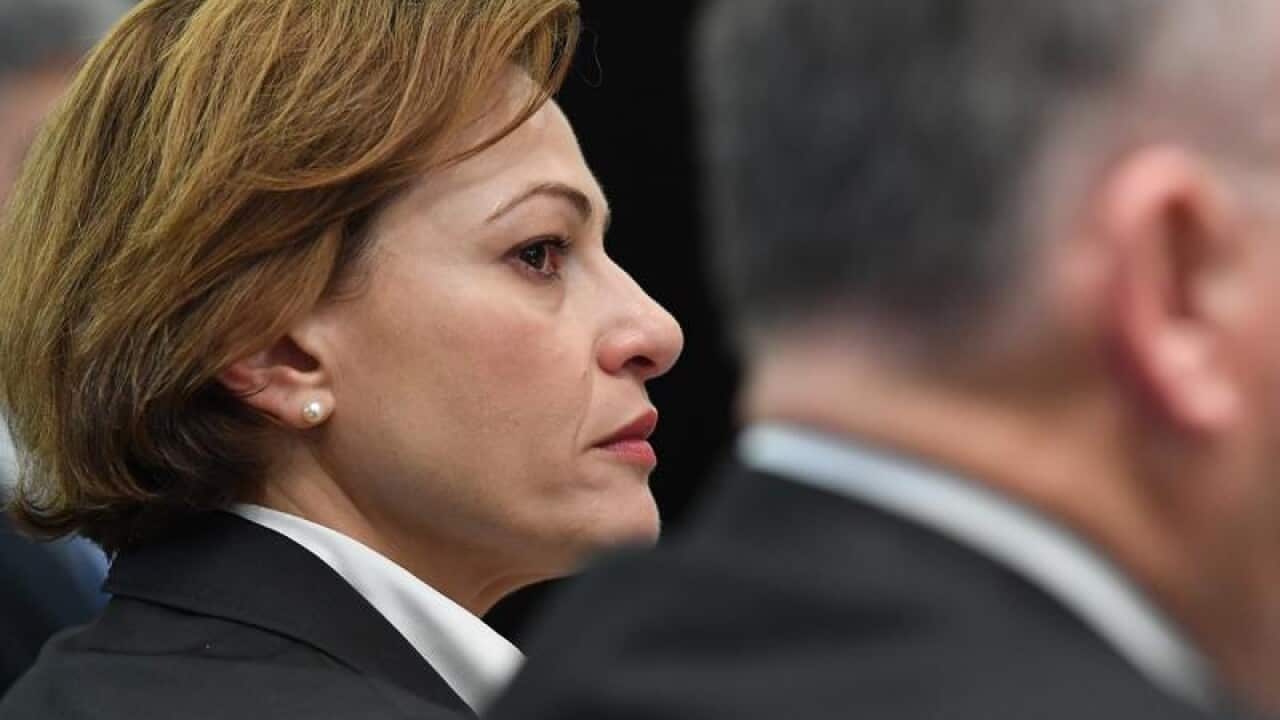 Queensland Treasurer Jackie Trad is seen during a COAG meeting.