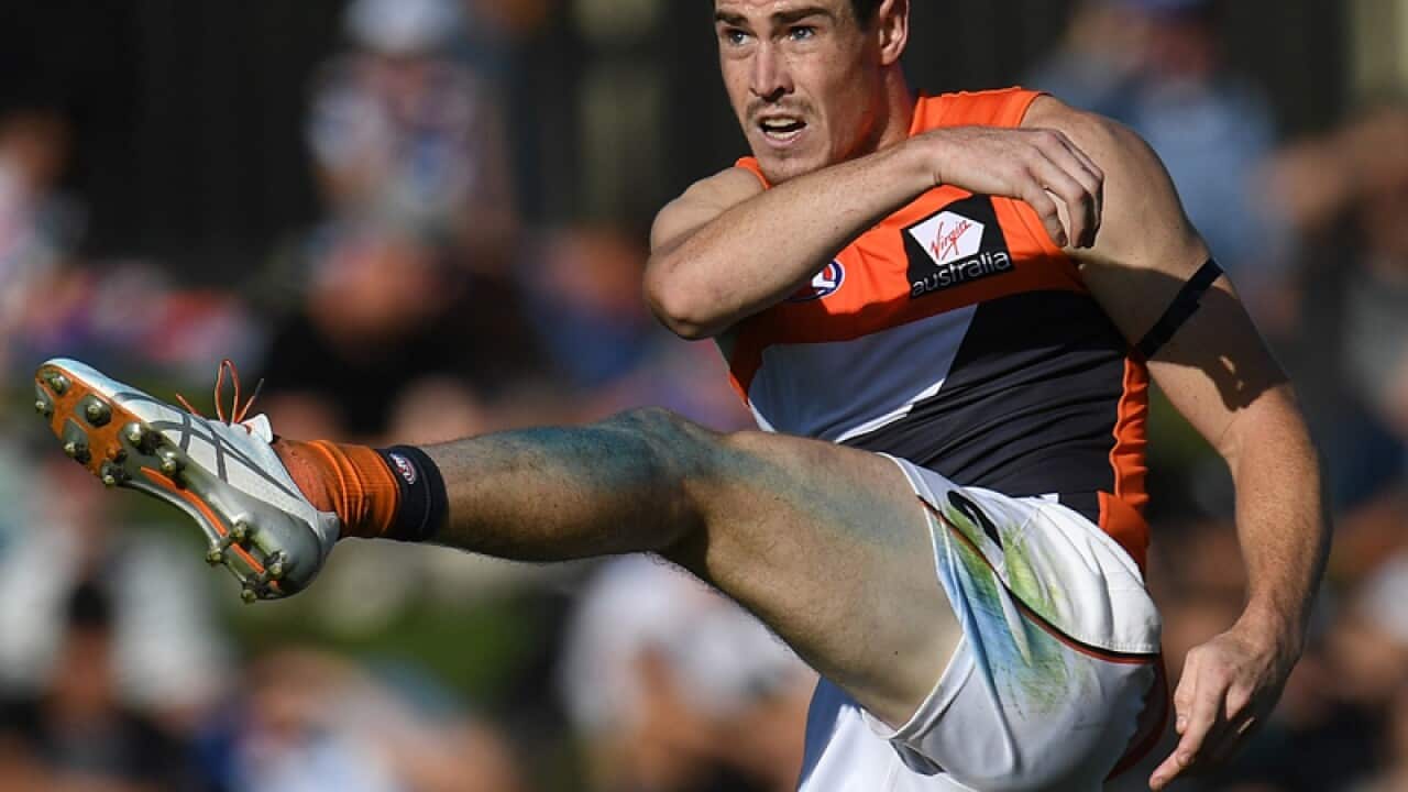 Jeremy Cameron of the Giants is seen in action