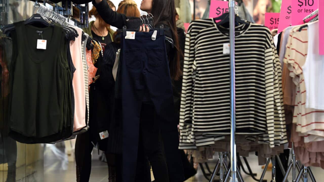 A shopper inside a store