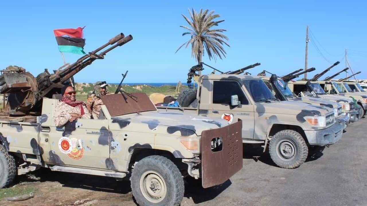 Vehicles and militants, reportedly from Misrata, gather at Tripoli