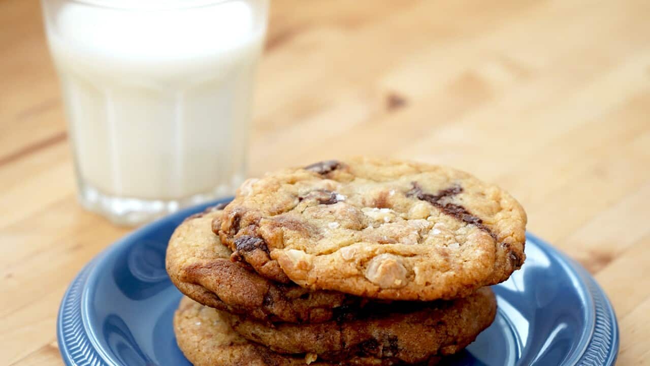 Salted caramel chocolate chip cookies