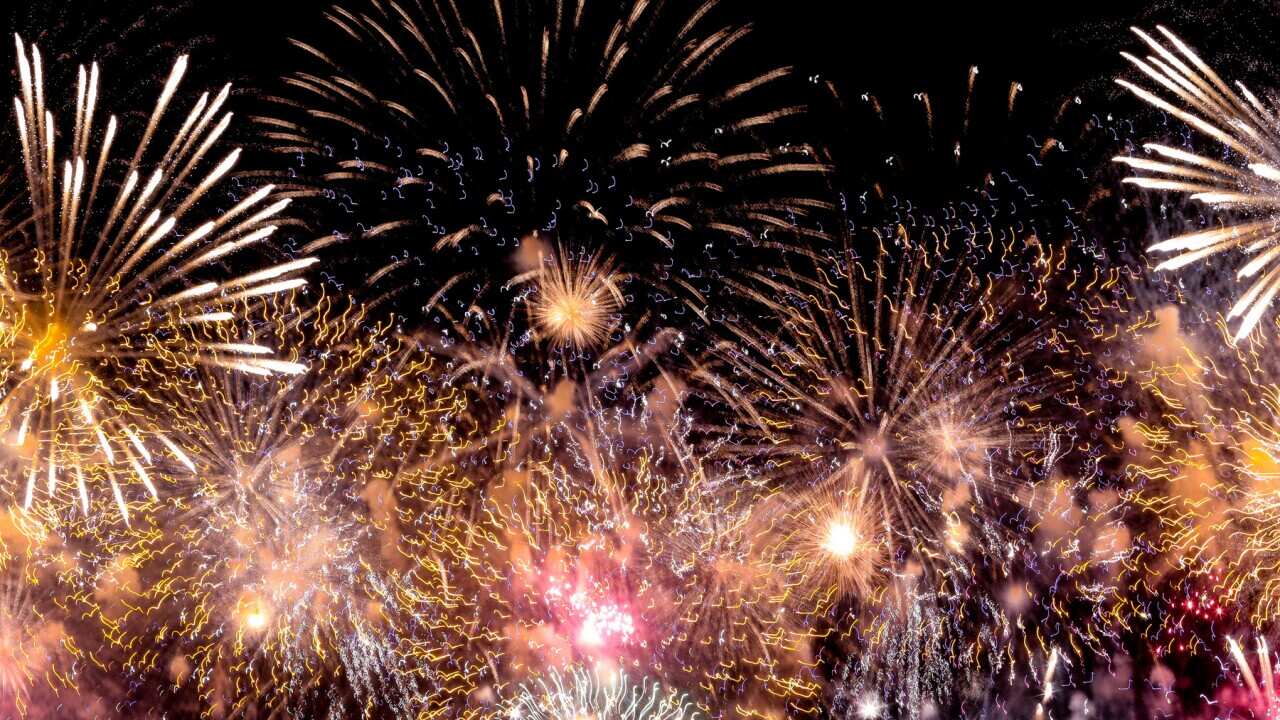 A spectacular fireworks display