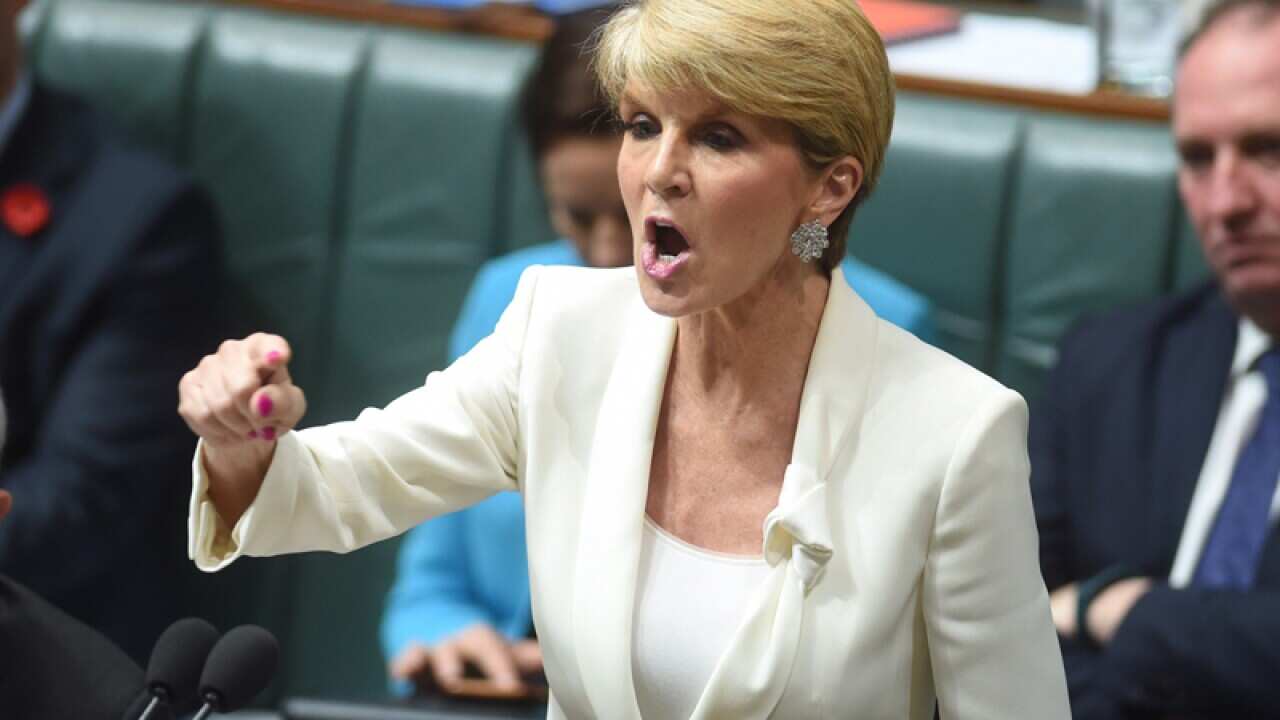 Australia's Foreign Minister Julie Bishop