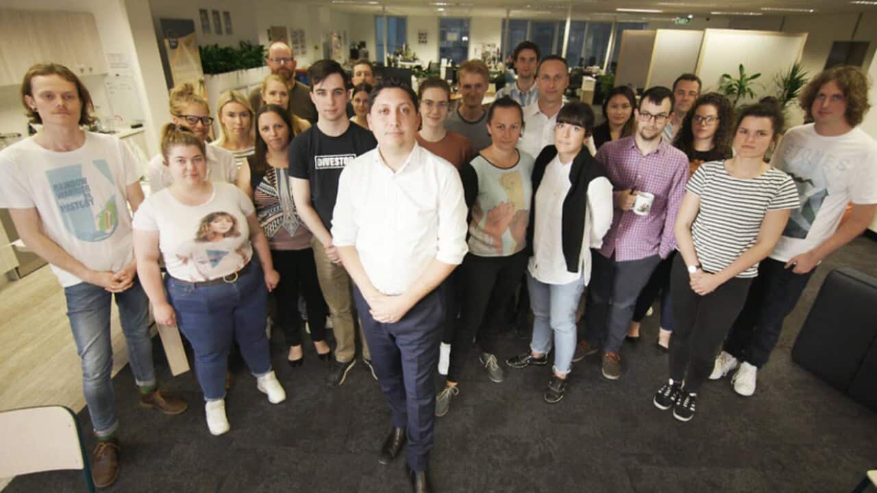 Simon Sheikh and staff