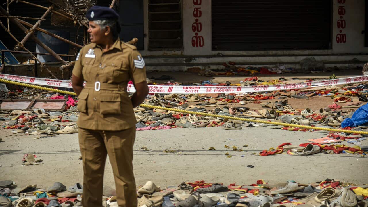 Dozens killed in stampede at political rally in India