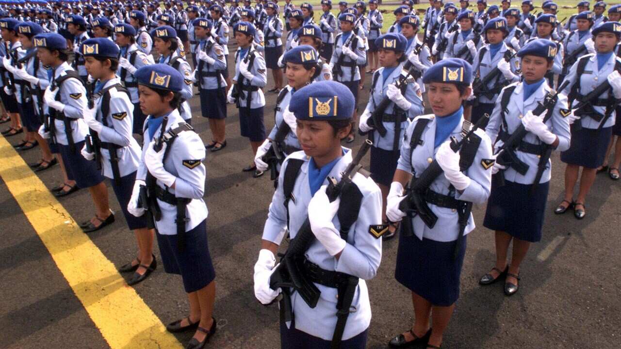 Women soldiers of Indonesian Air Force 
