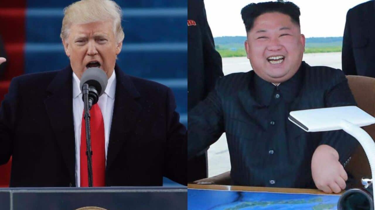 Kim Jong-un and Trump composite