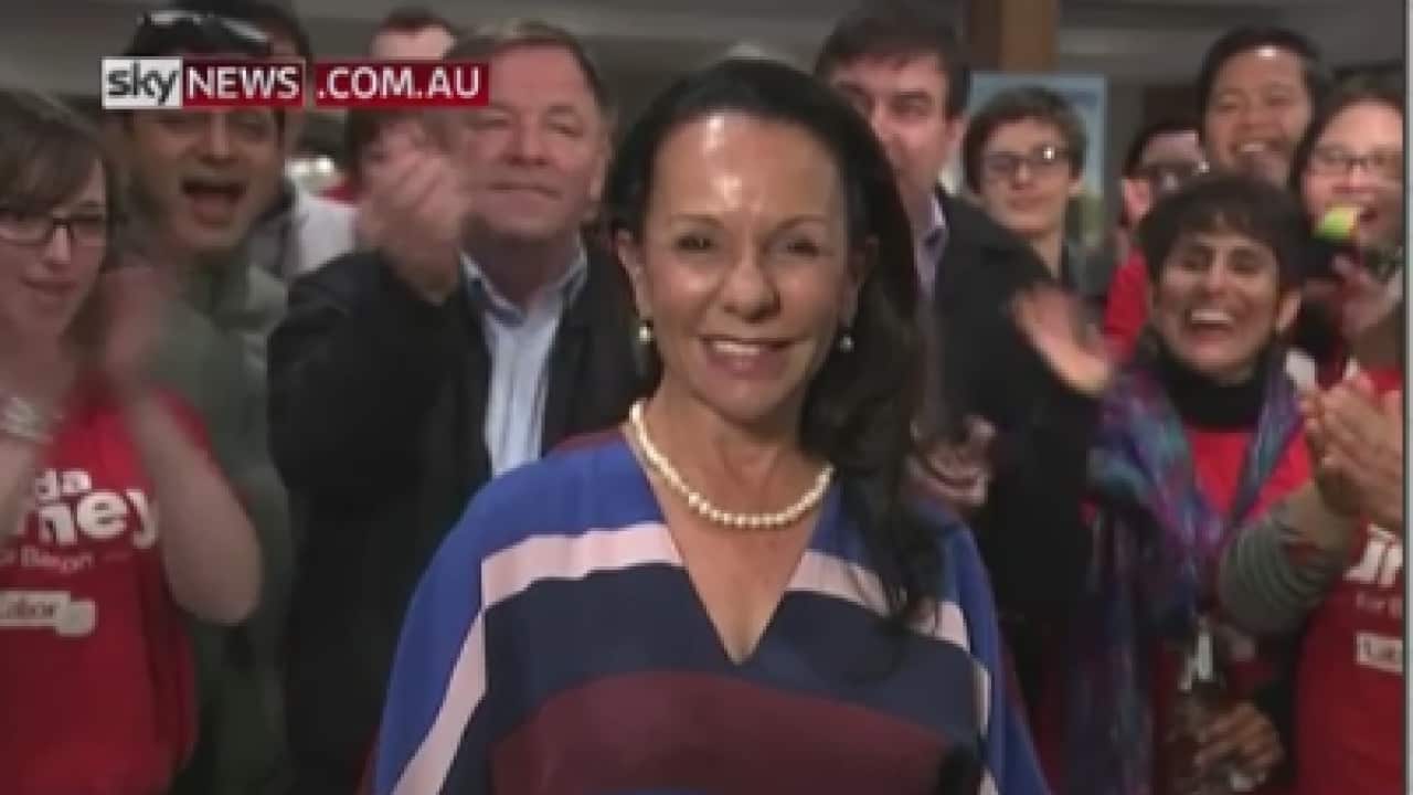 Lynda Burney claims victory on Sky News.