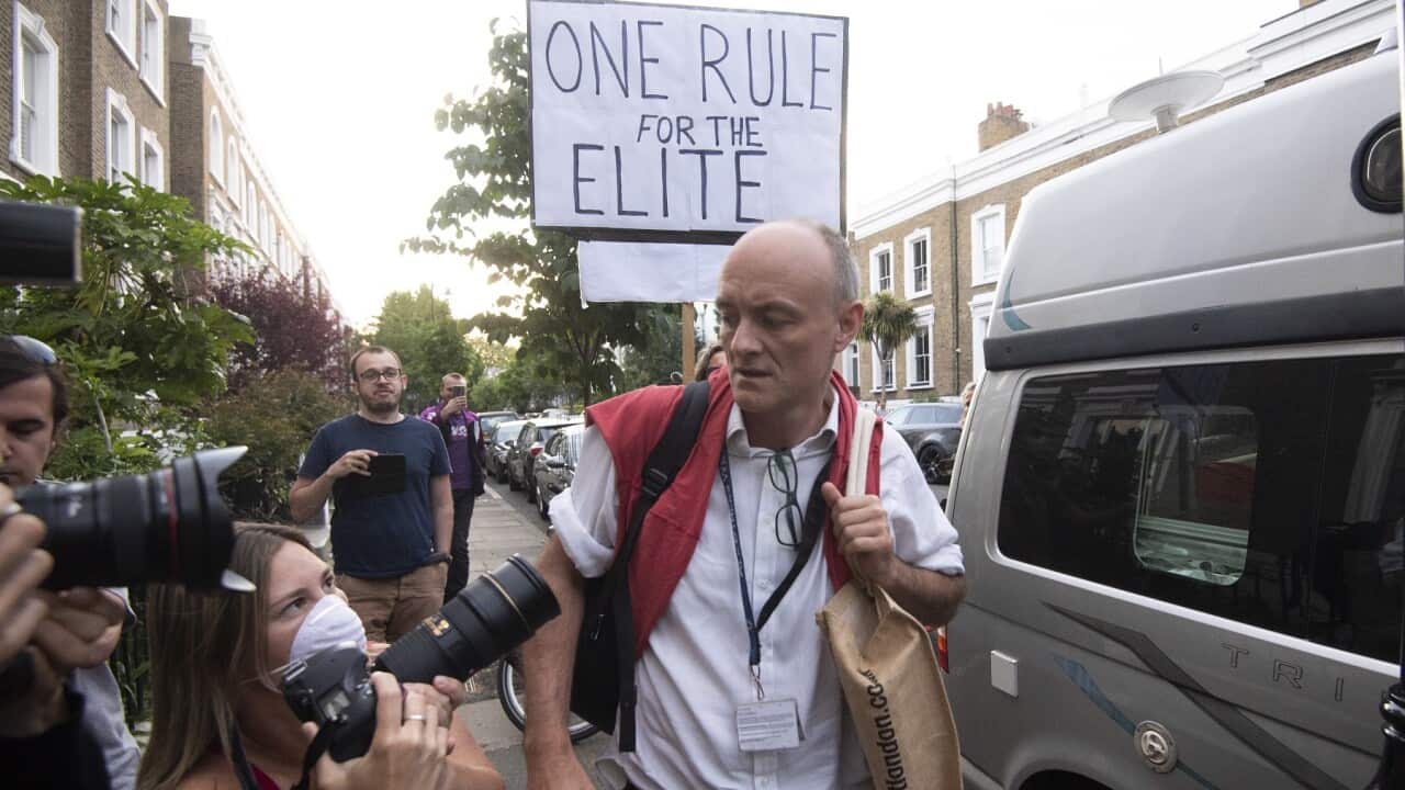 Boris Johnson's Special Advisor, Dominic Cummings returns to his home in London