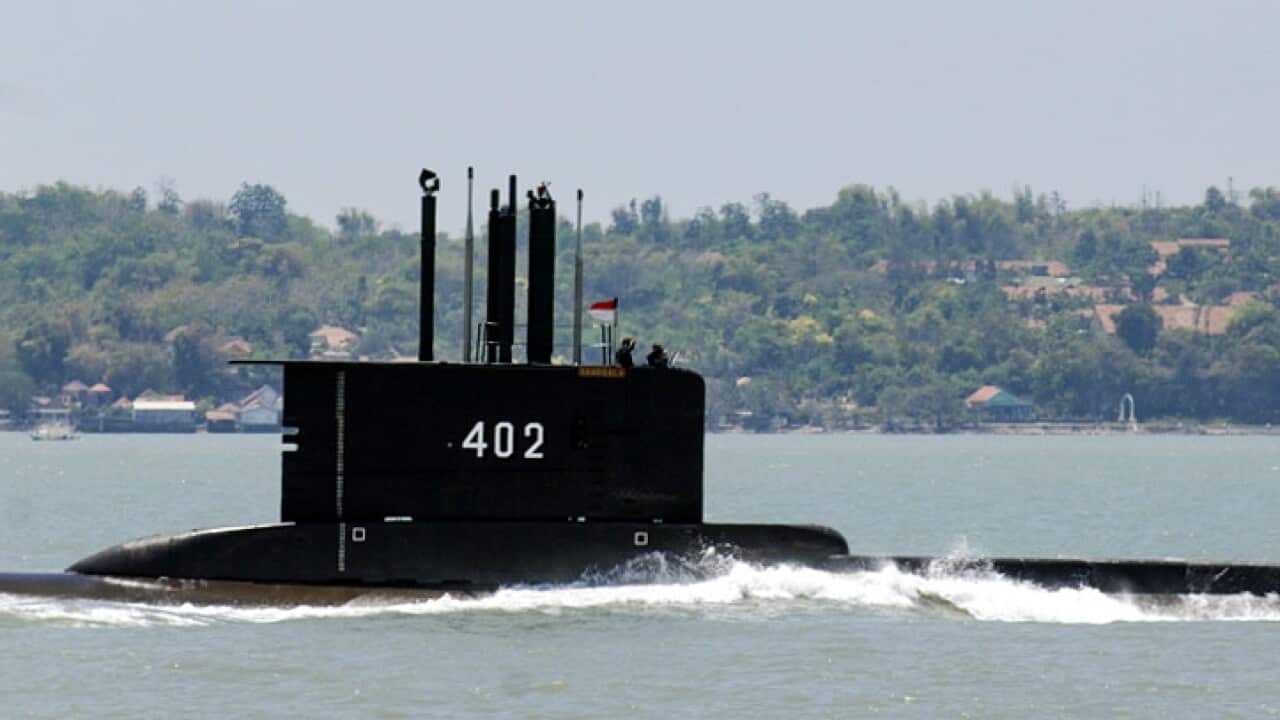 Indonesian Navy submarine KRI Nanggala-402 during a mission 