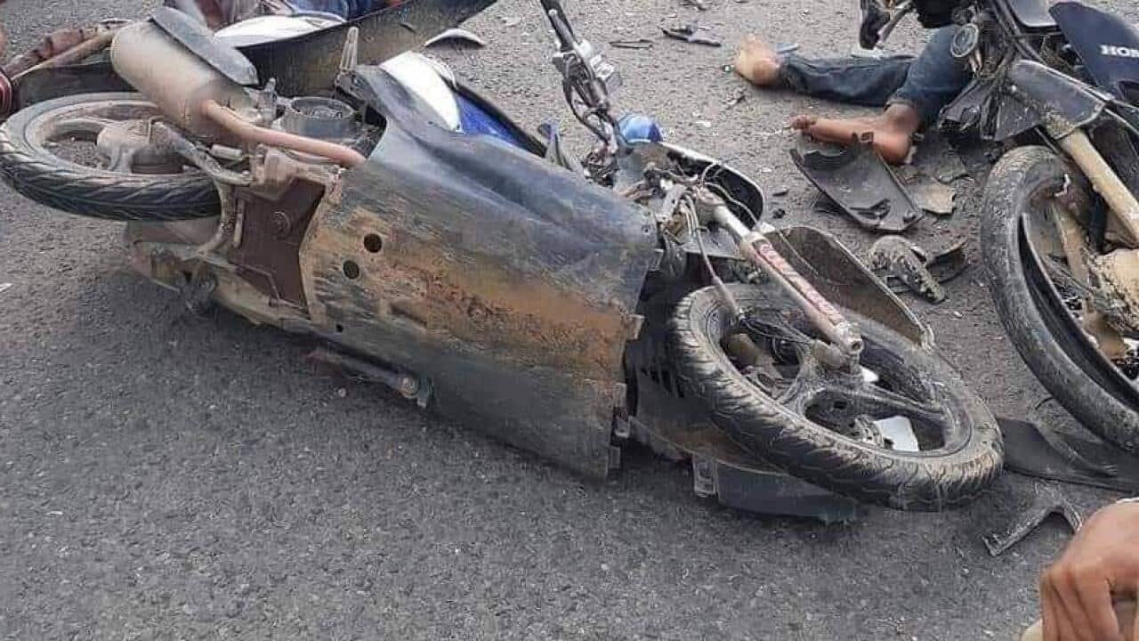Road accident in Cambodia