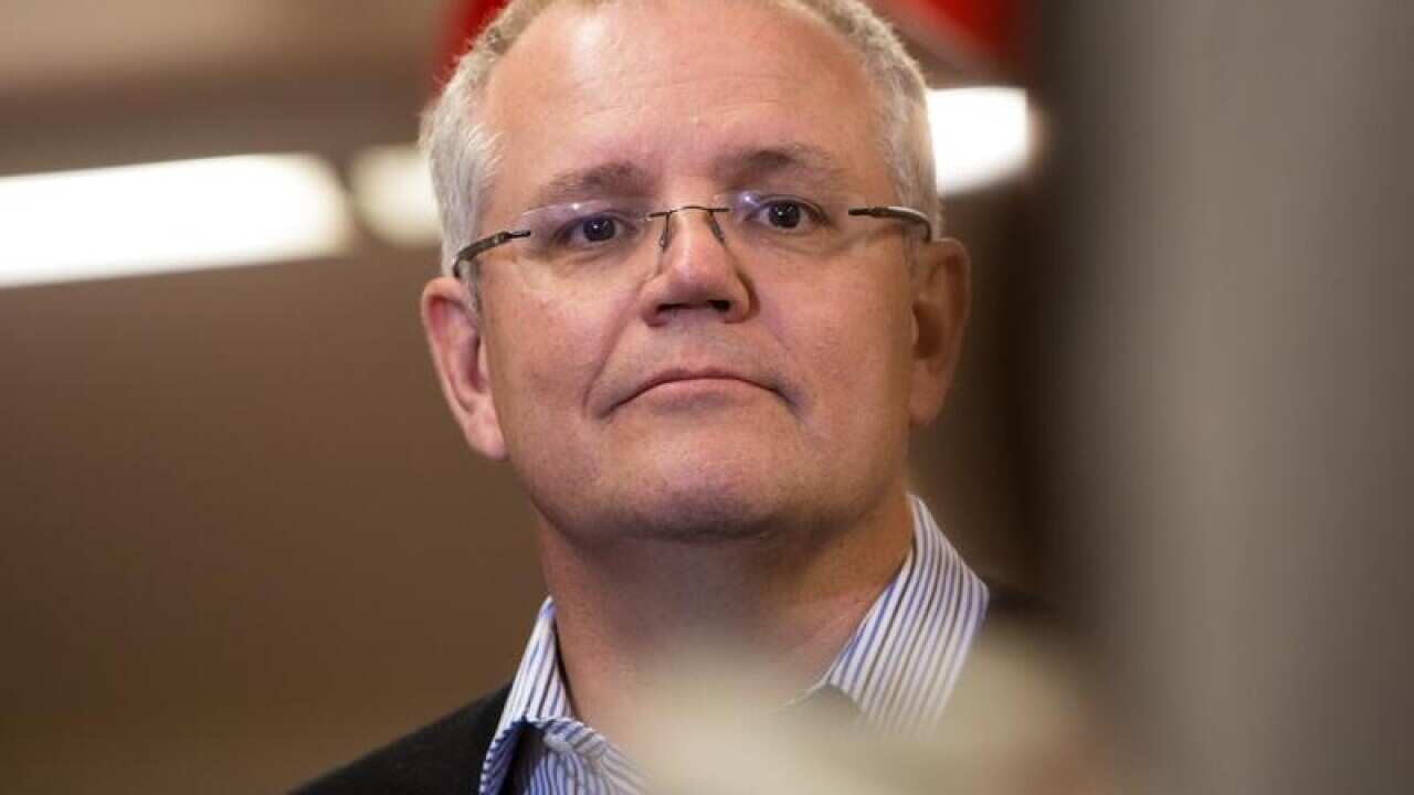 Prime Minister Scott Morrison speaks to the media