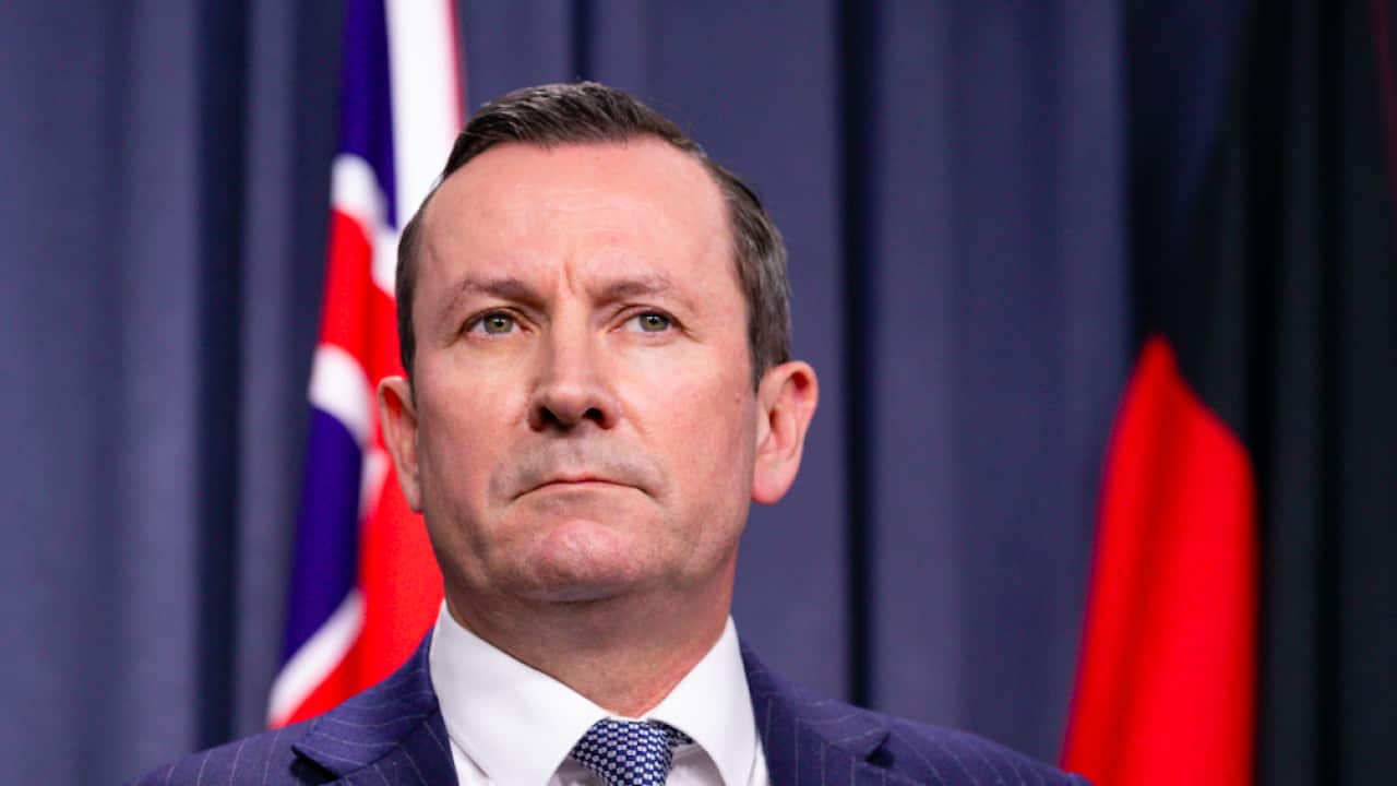 WA Premier Mark McGowan speaks to the media during a press conference in Perth
