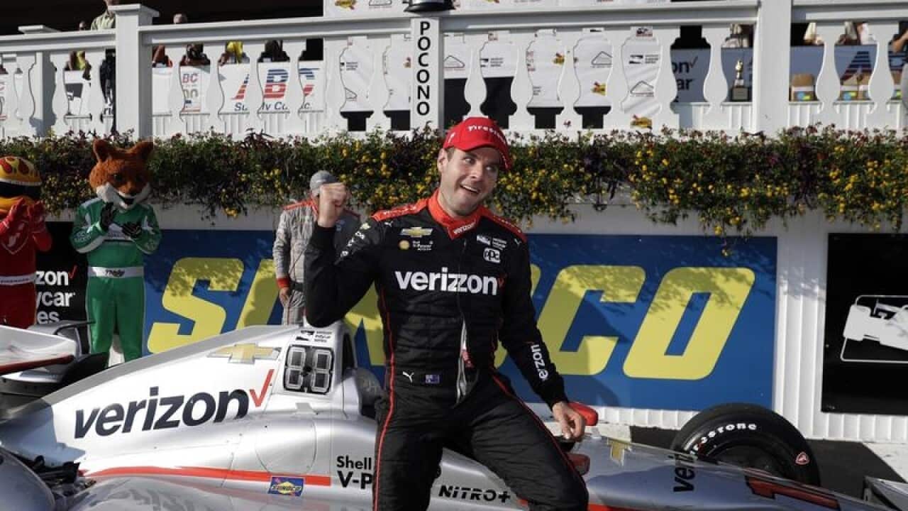 Will Power celebrates