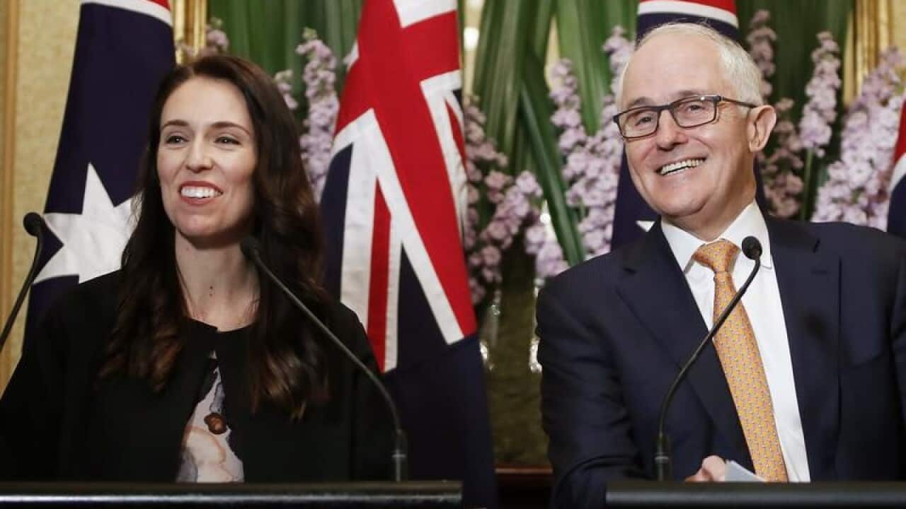 New Zealand Prime Minister Jacinda Ardern and Malcolm Turnbull.