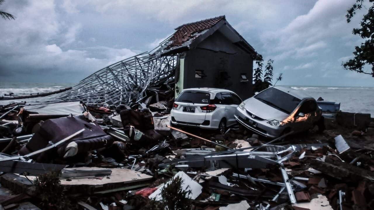 Banten was smashed by a tsunami on Saturday following an eruption of the Anak Krakatoa volcano.
