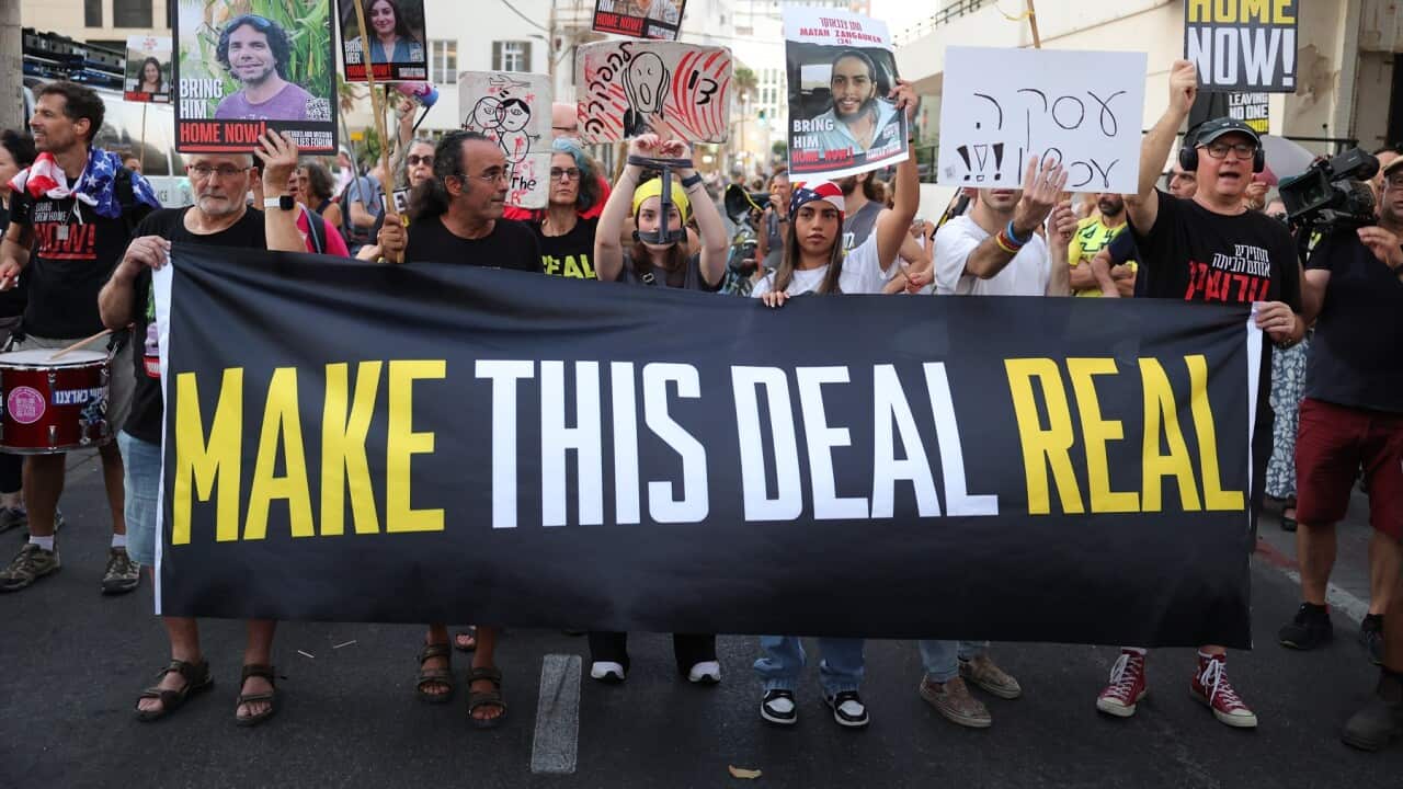 Protest in Tel Aviv calls for conflict's end, hostage deal
