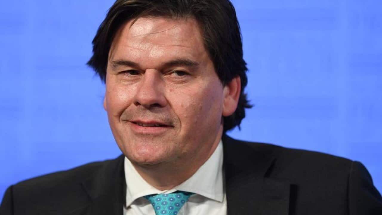 CEO of the Australian Industry Group Innes Willox delivers a speech