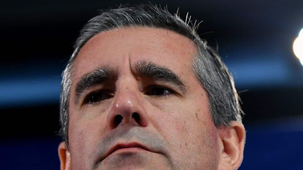 State Crime Command’s Organised Crime Squad Commander Detective Superintendent Scott Cook speaks to the media in Sydney, Friday, November 3, 2017.