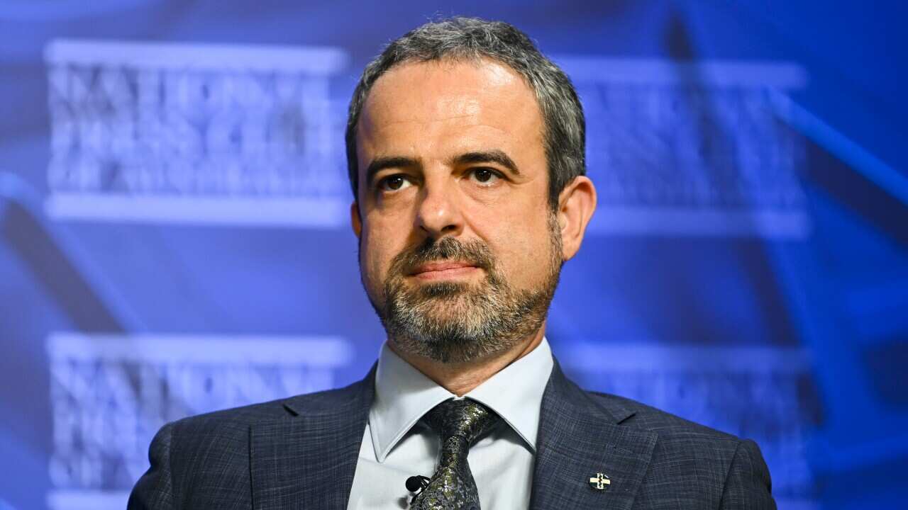 Federal president of the Australian Medical Association Omar Khorshid delivers his address to the National Press Club in Canberra on Wednesday, 9 June.