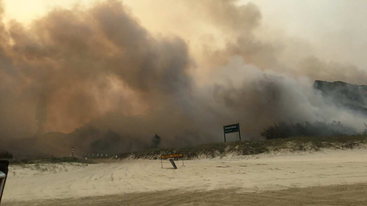 The fire on the World Heritage-listed Fraser Island, has been burning since mid-October.