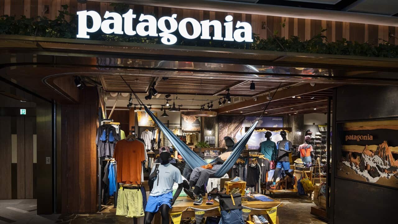 Storefront with Patagonia logo