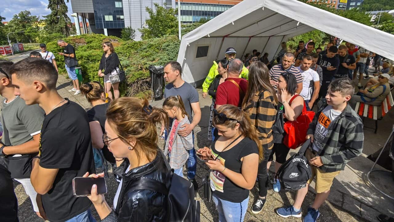 Regional assistance centre for Ukrainian refugees in Prague