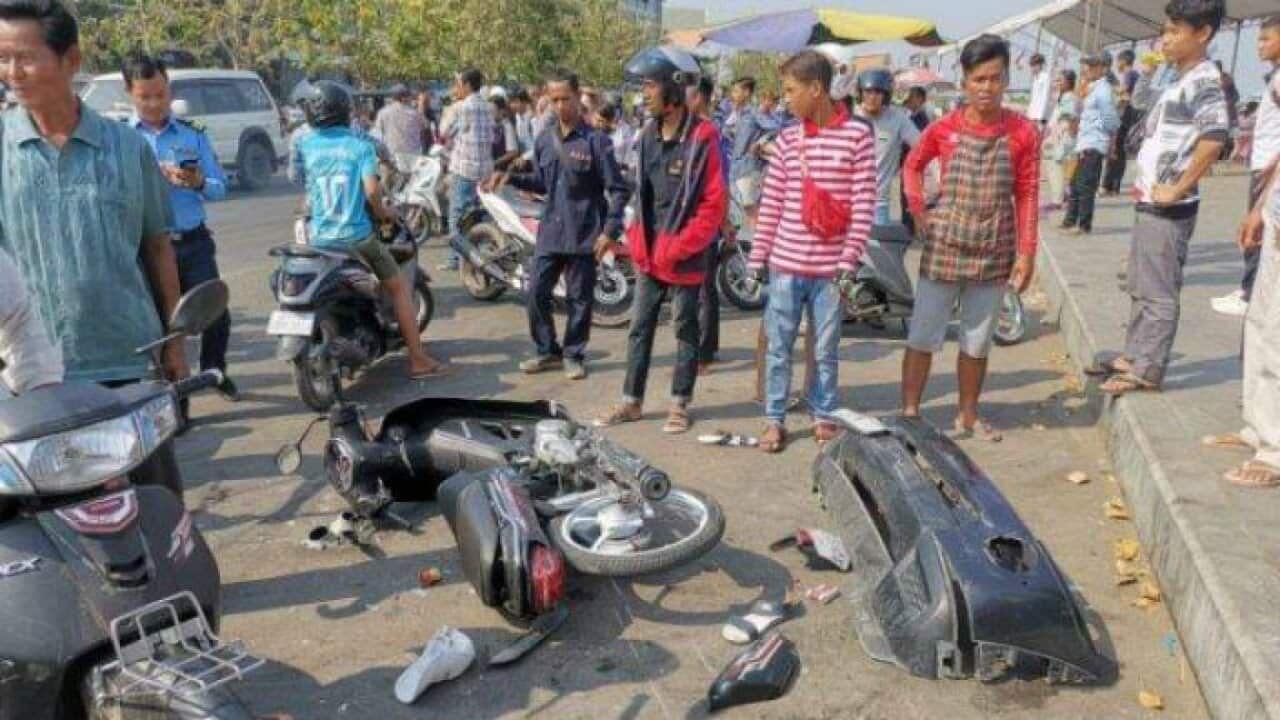 Traffic accident in Cambodia