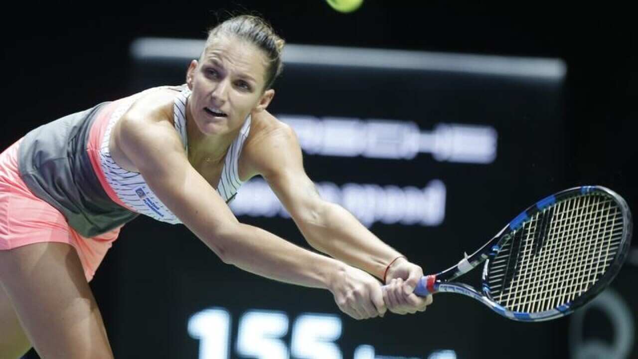 Karolina Pliskova of the Czech Republic in action
