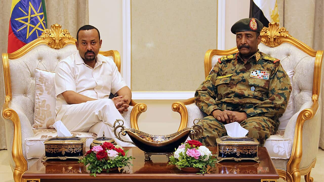 Ethiopia's Prime Minister Abiy Ahmed and Lt. Gen. Abdel Fattah al-Burhan of Sudan
