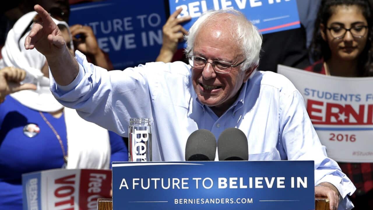 Democratic presidential candidate Bernie Sanders