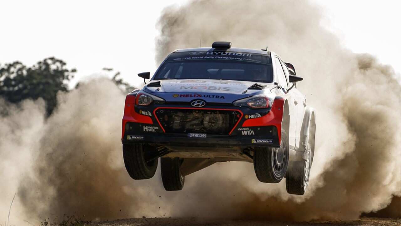 Thierry Neuville of Belgium driving his Hyundai i20 WRC