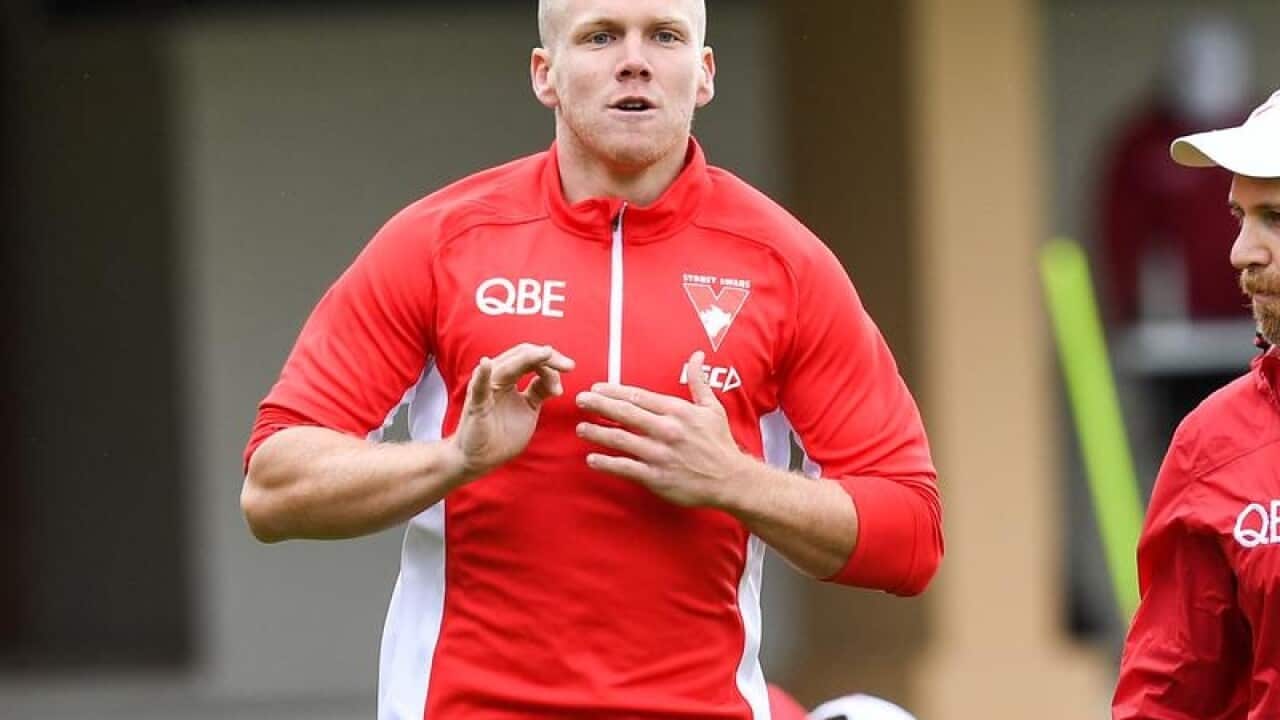 A file image of Sydney Swans player Dan Hannebery