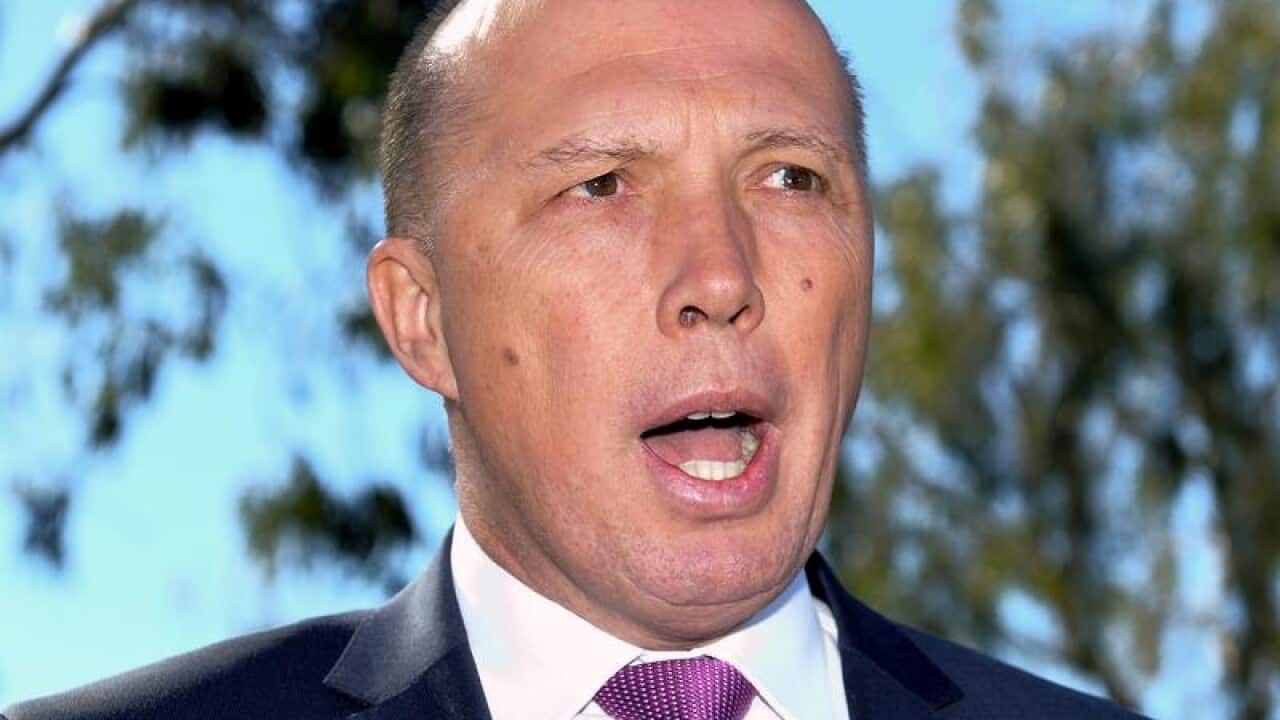 Peter Dutton during a press conference at Morayfield Skate Park.