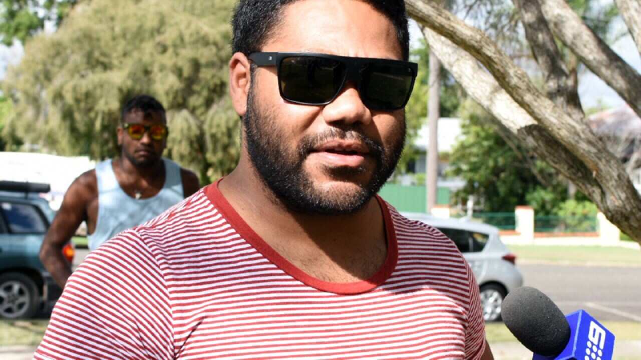 Chris Sandow arrives at the
Murgon Magistrates Court