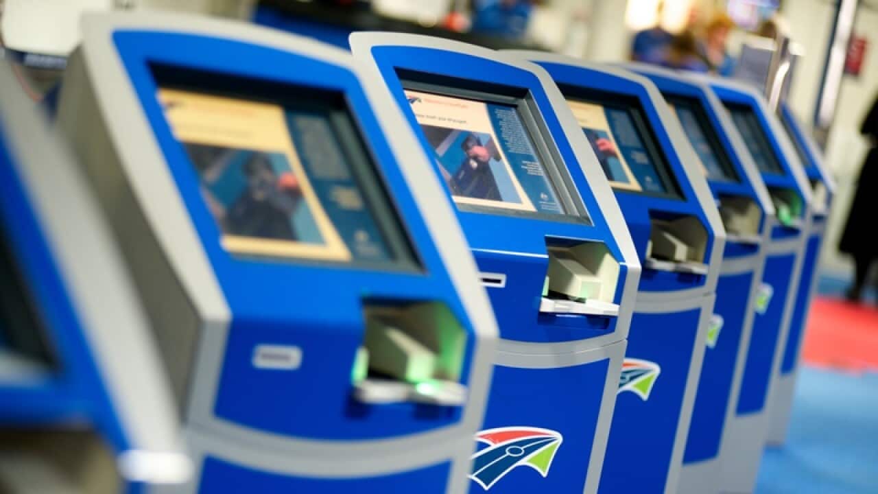 SmartGate kiosks at an airport
