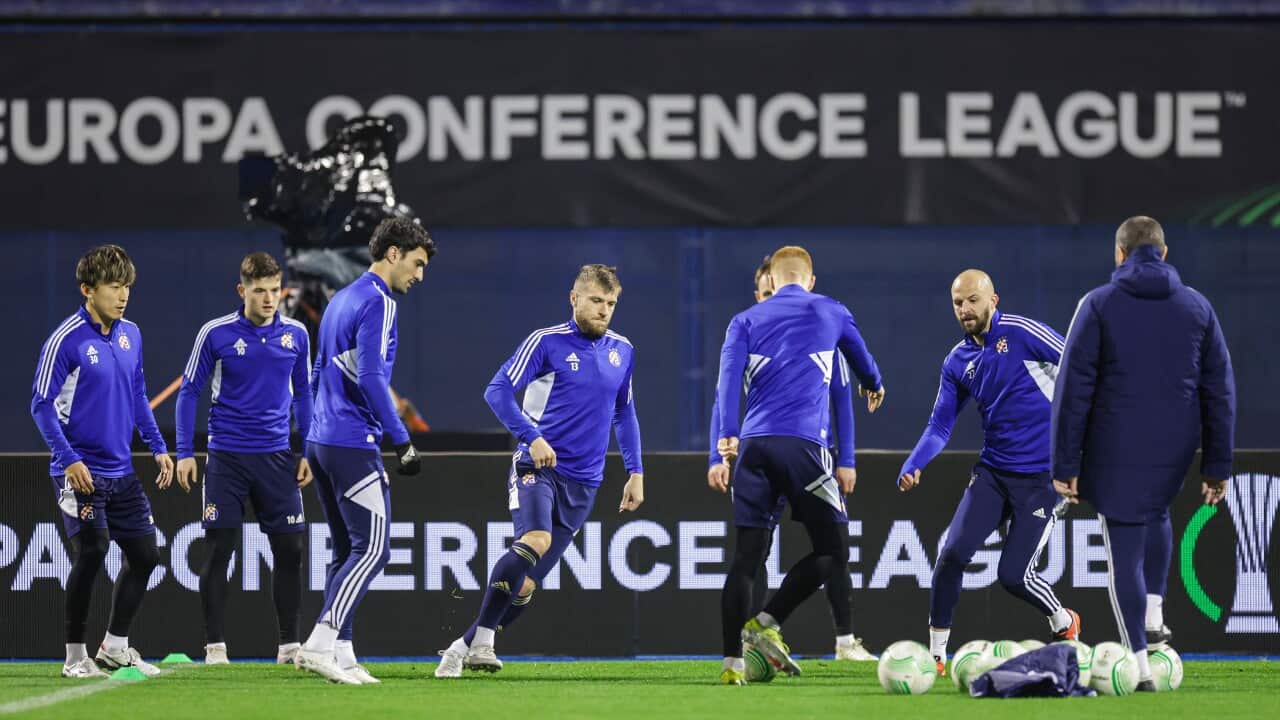 Dinamo Zagreb training session ahead Conference League match with PAOK