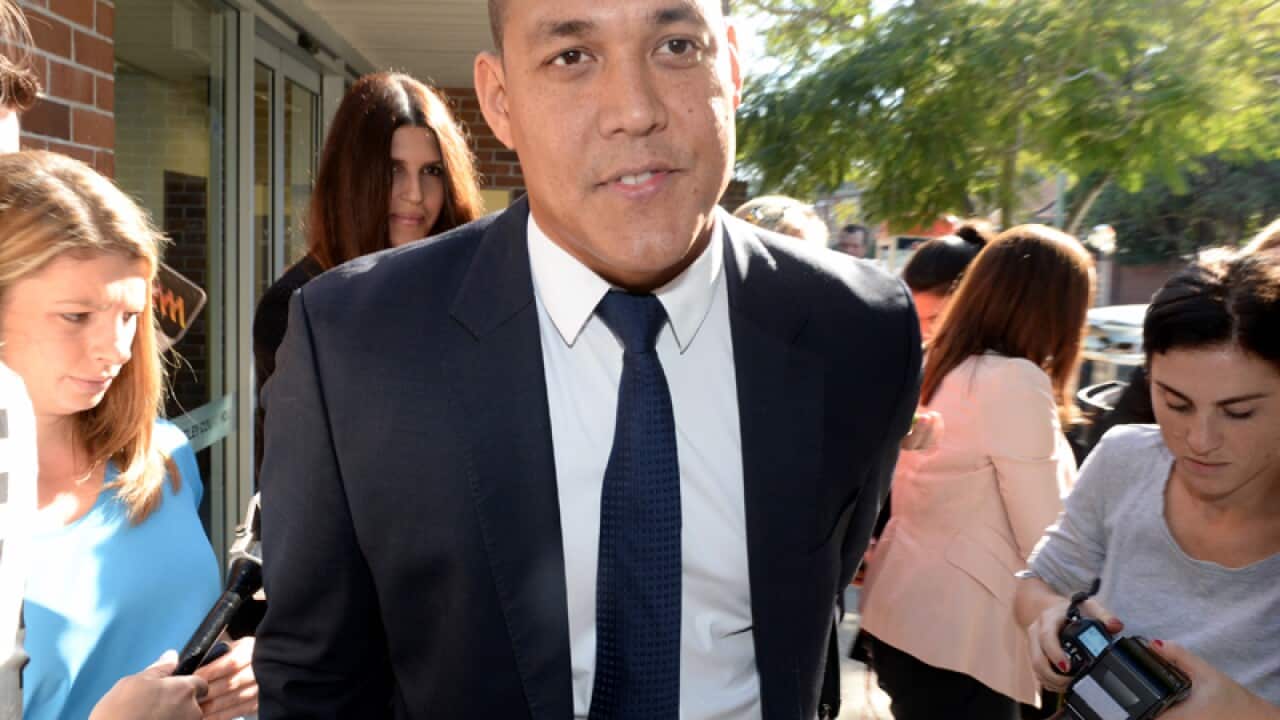 Olympian Geoff Huegill leaves the Waverley Local Court