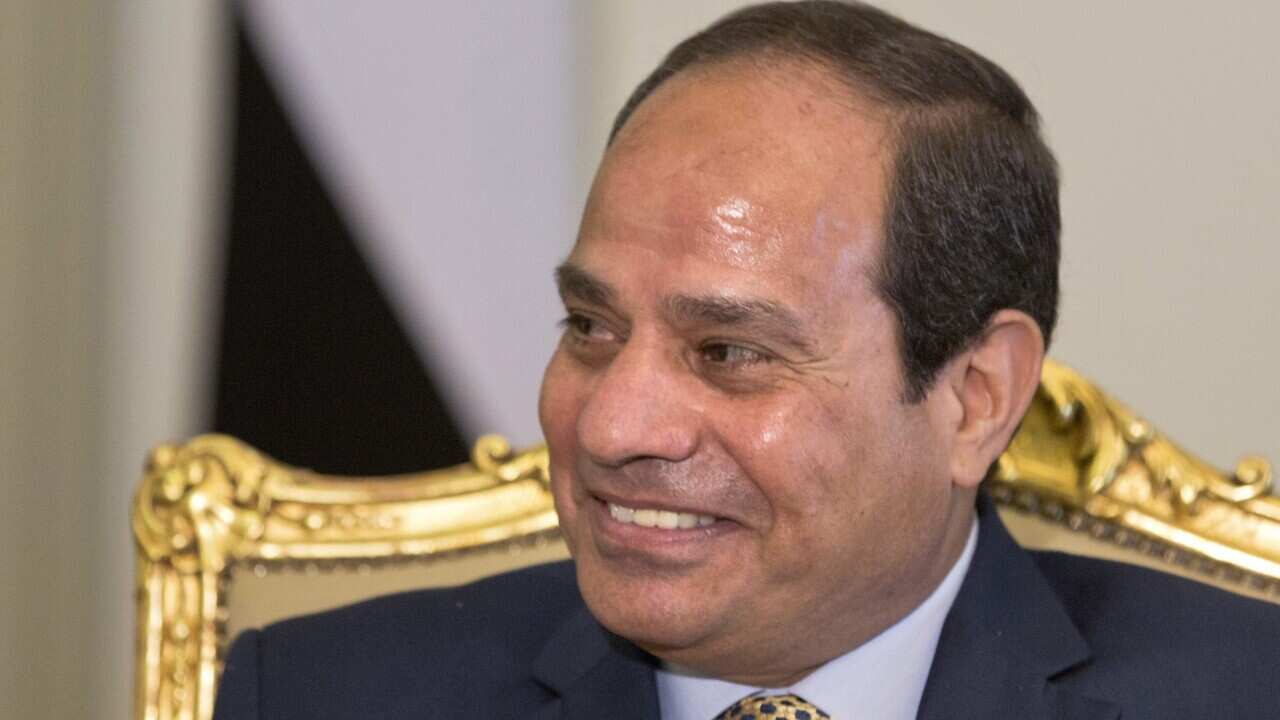 A file image of Egyptian President Abdel Fattah al-Sisi, who was the focus of protests earlier this week