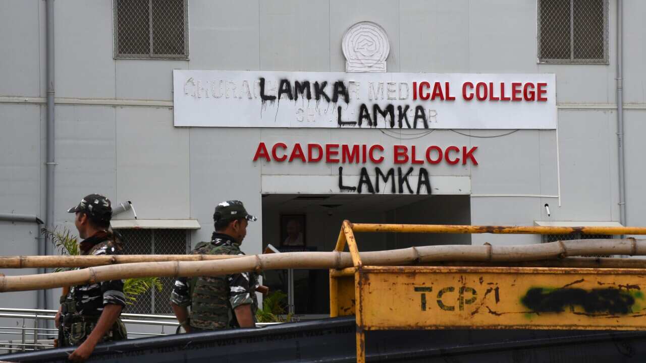 Lamka graffiti's in Churachandpur, India - 11 Aug 2023