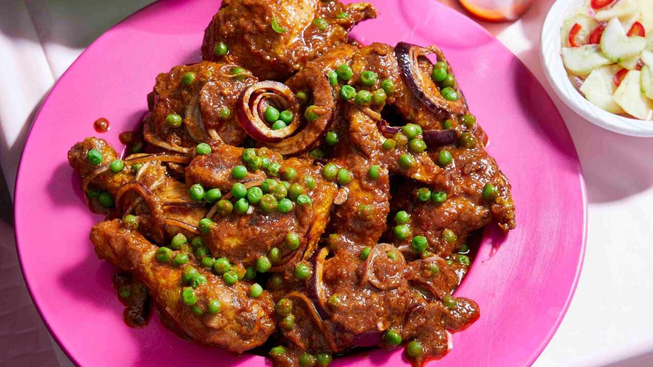 Ayam masak merah (Chicken in sweet and spicy tomato sauce)