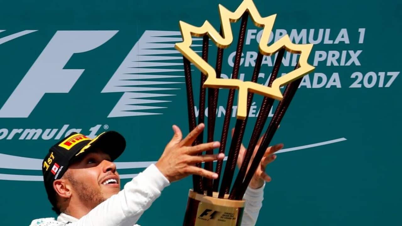 British Formula One driver Lewis Hamilton won 2017's Formula One Grand Prix of Canada