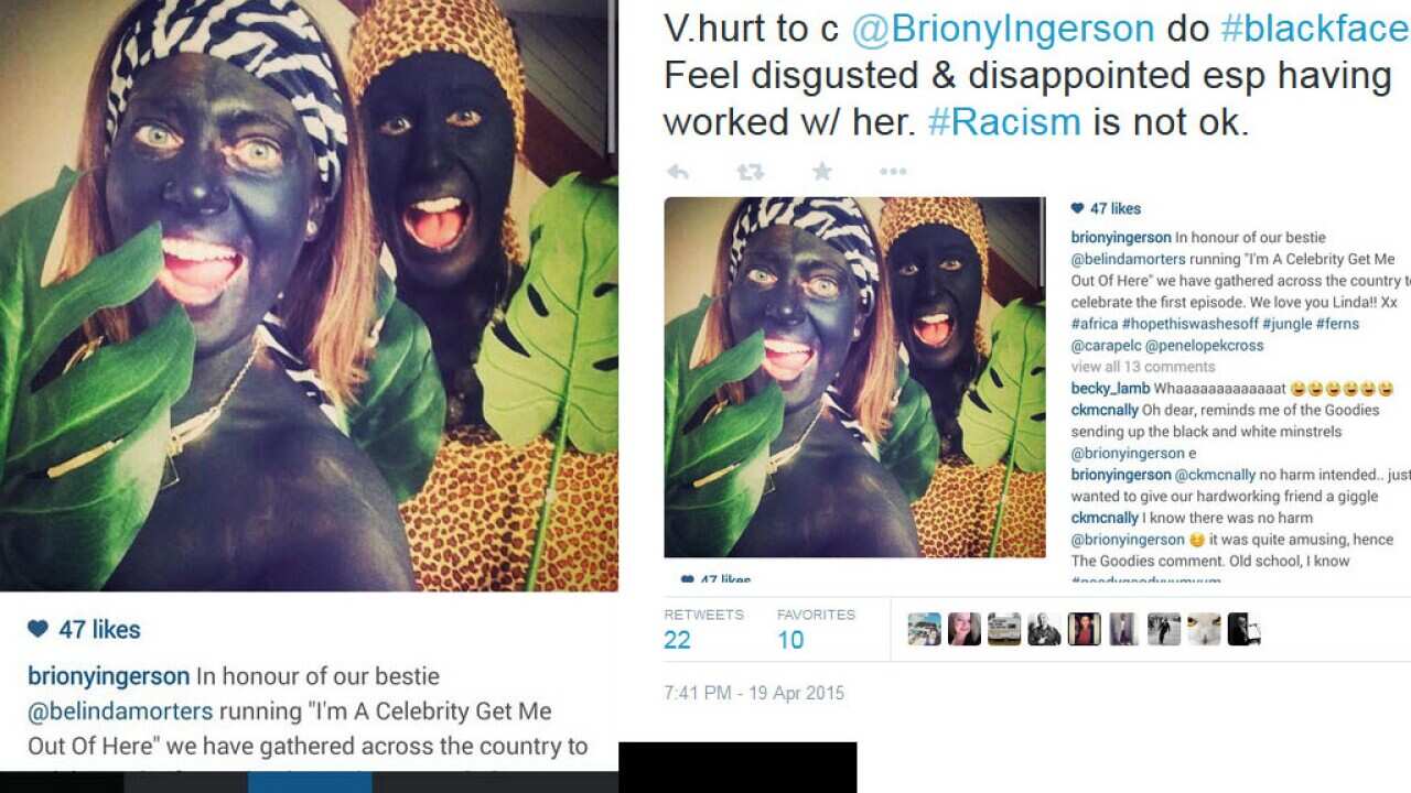 Briony Ingerson's 'blackface' Instagram post
